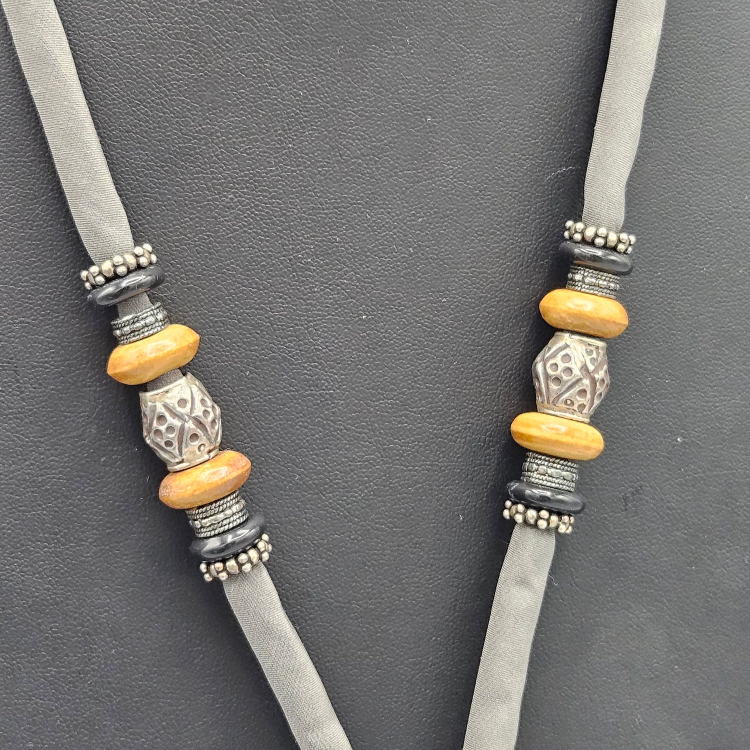 Vintage silk necklace pendant cord hotsell