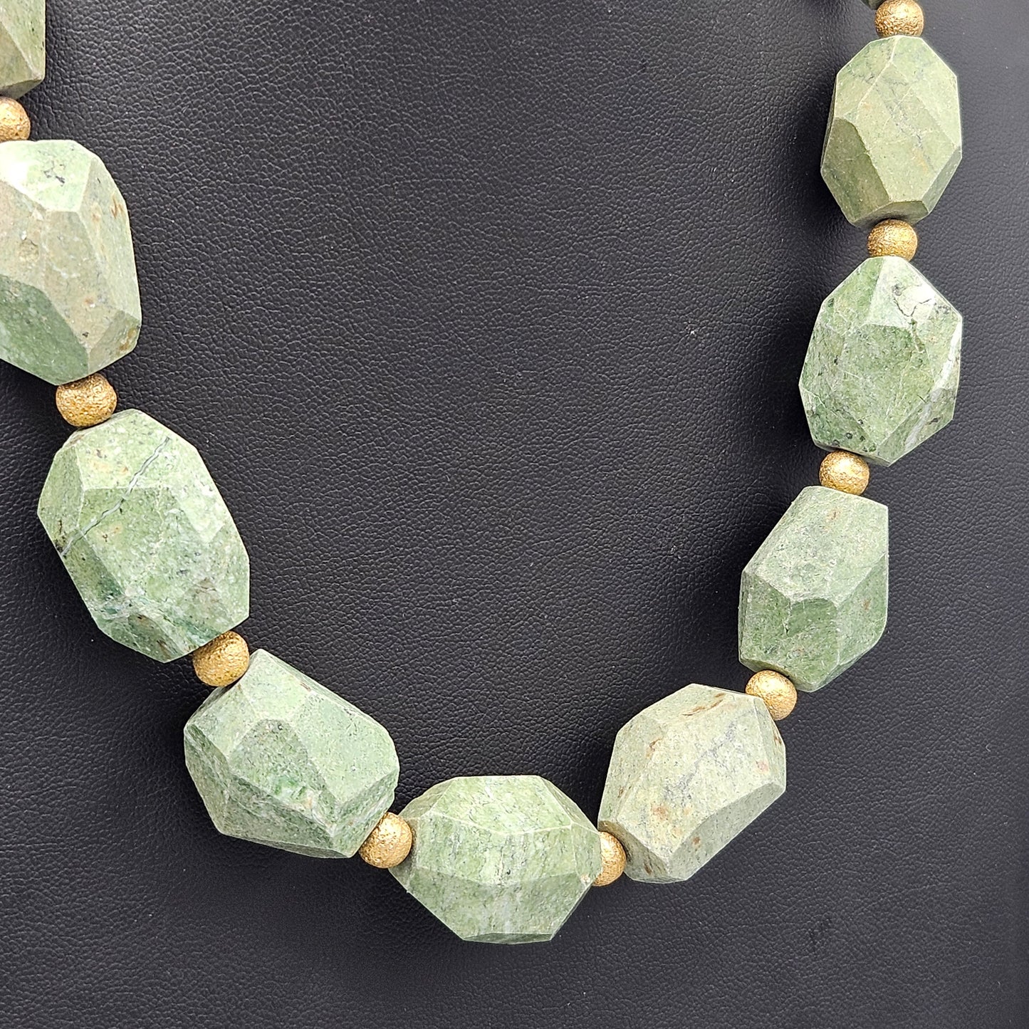 Chunky Green Stone Necklace