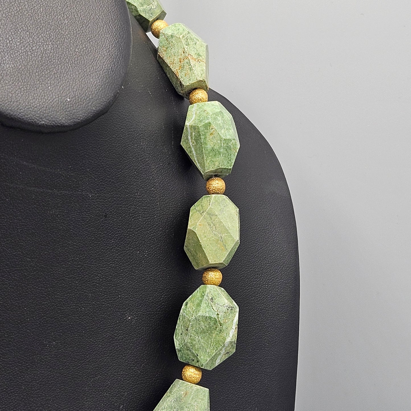 Chunky Green Stone Necklace