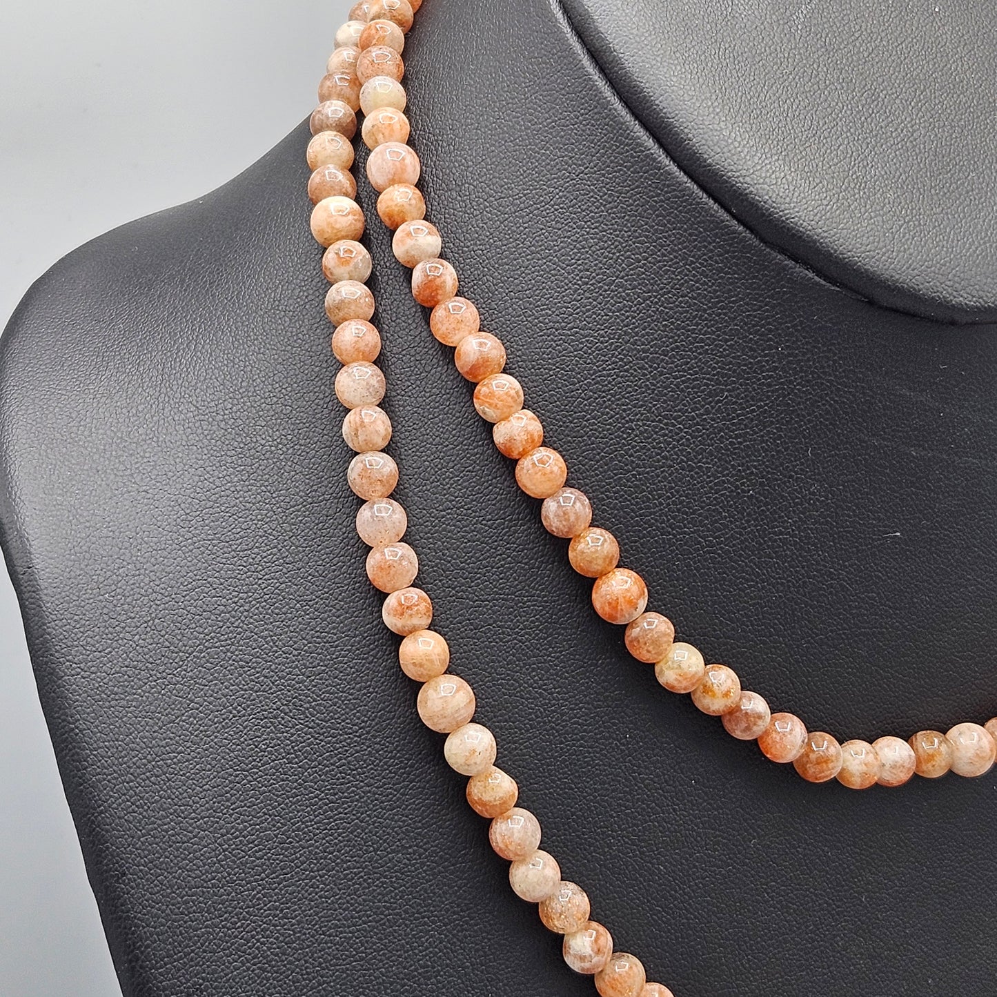 Brown & Pink Natural Stone Beaded Necklace