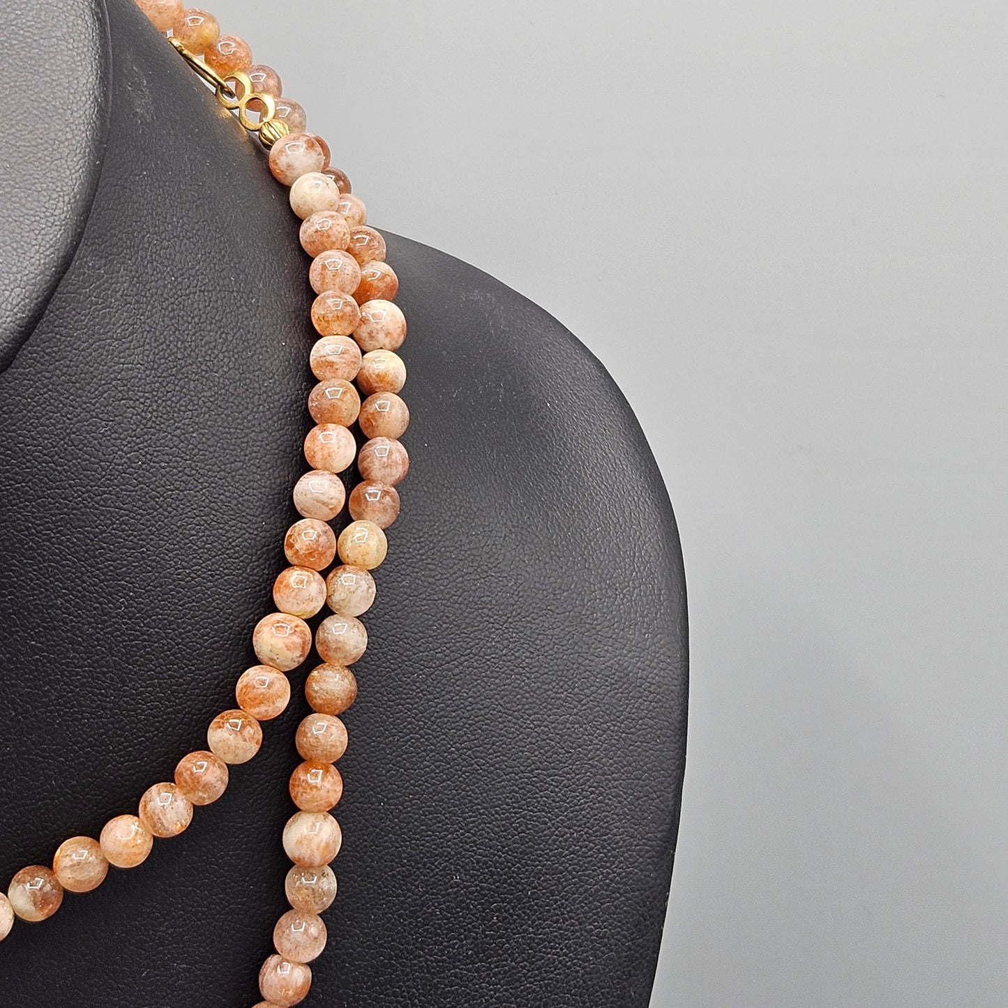 Brown & Pink Natural Stone Beaded Necklace