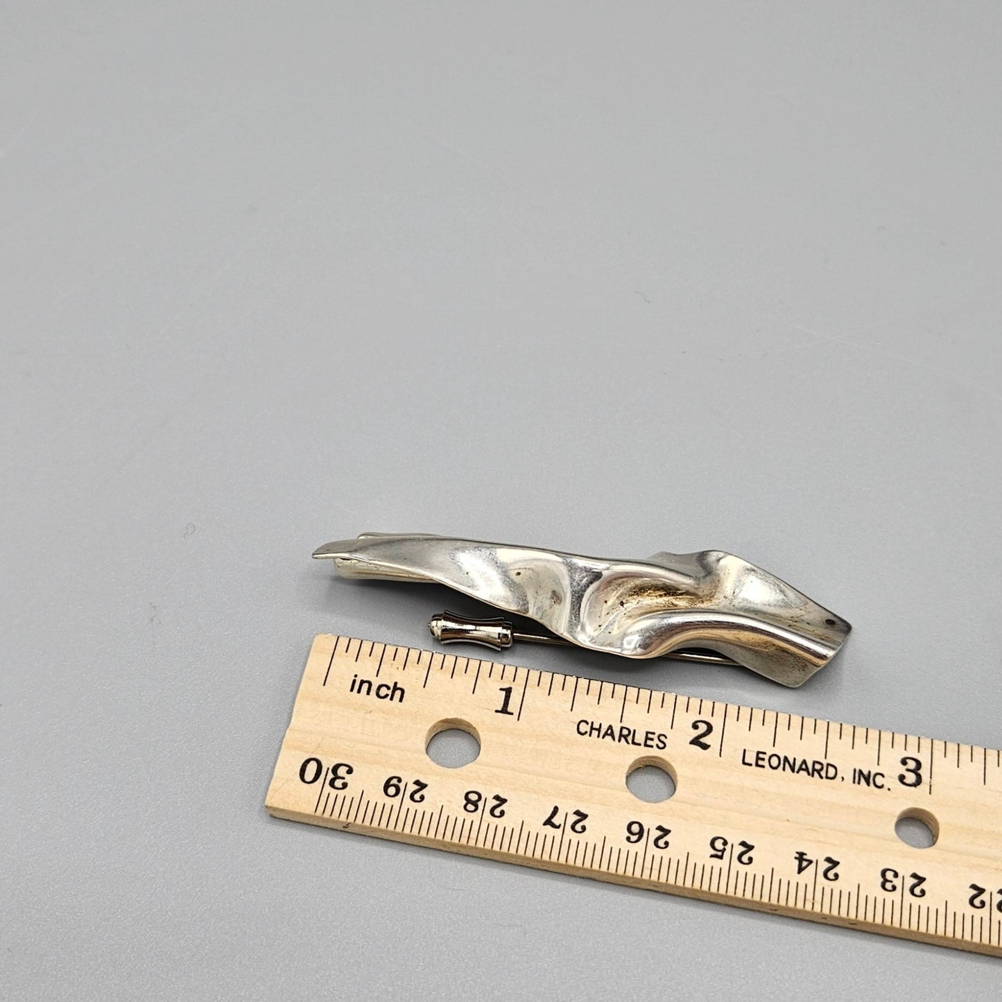 Vintage Modernist Sterling Silver Pin