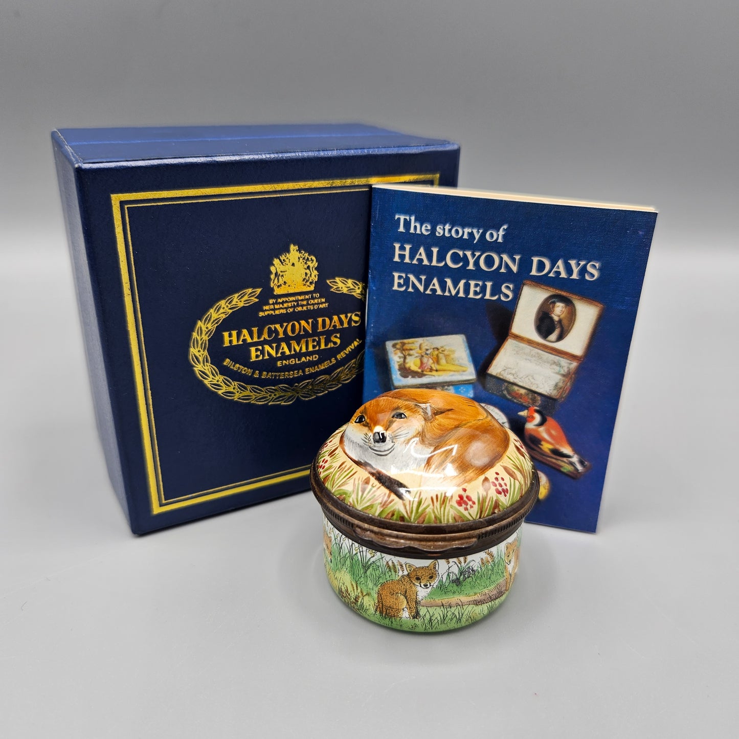 Halcyon Days English Enamel Trinket Box - Fox
