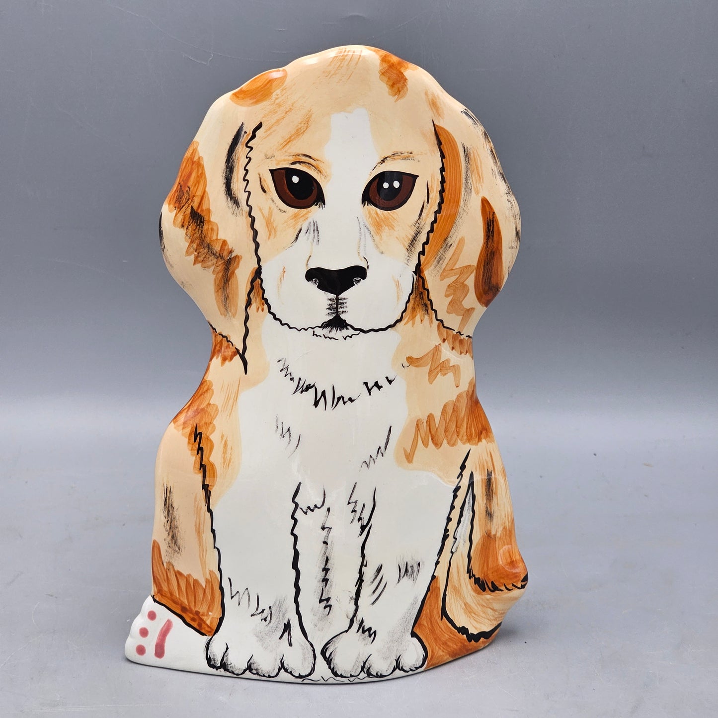Nina Lyman Dogs By Nina Ceramic Vase Beagle