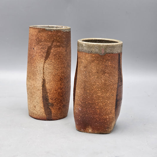 Pair of Art  Pottery Shot Glasses or Small Vases