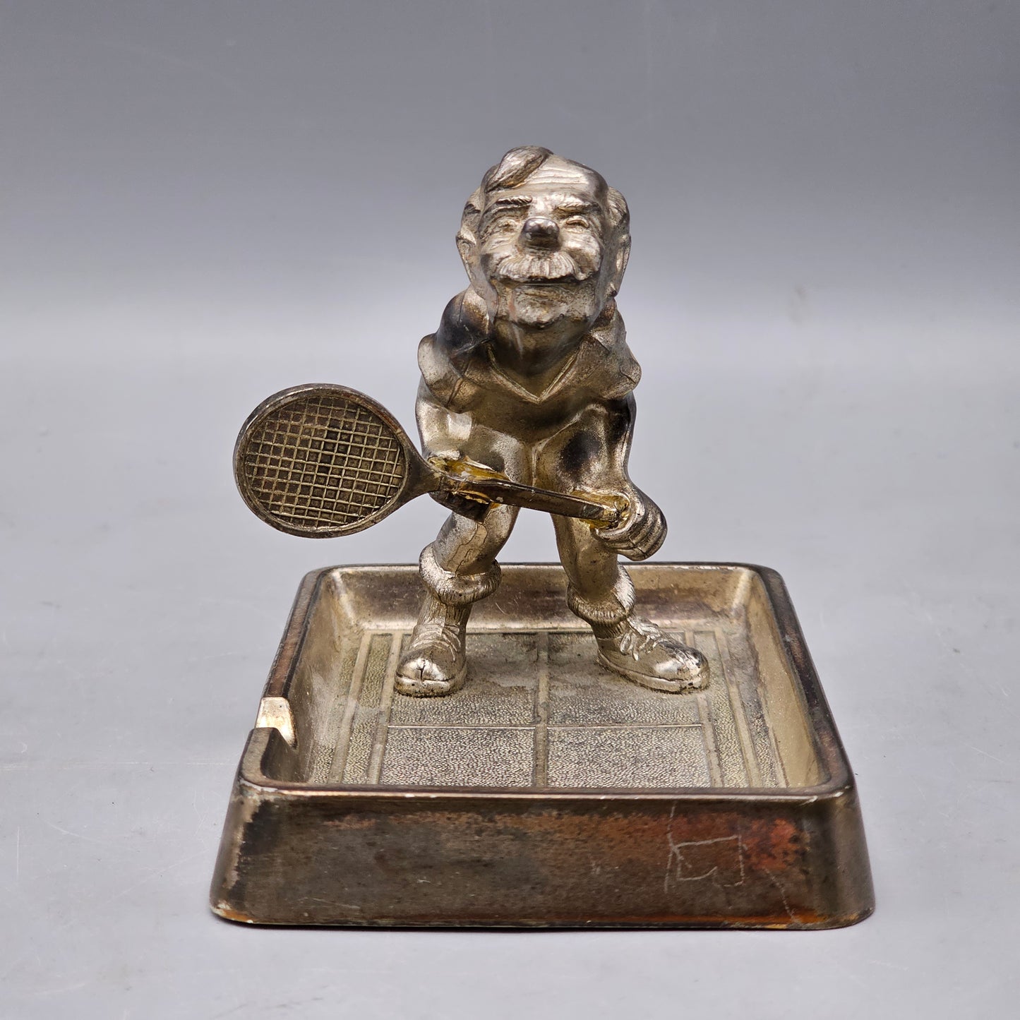 Vintage Novelty Tennis Player Ashtray