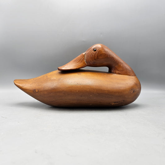 Vintage Unpainted Duck Decoy