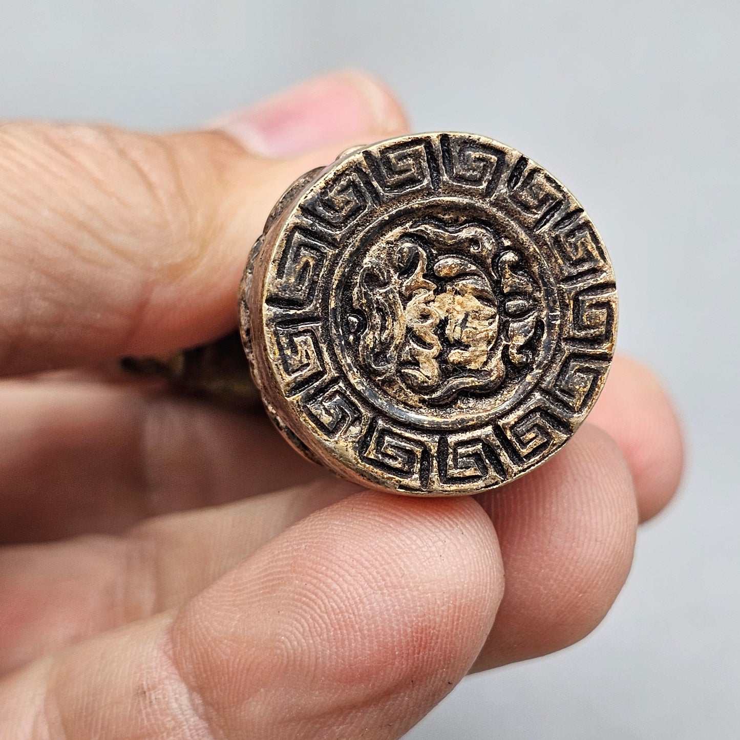Antique Tibetan Bronze Animal Head Wax Seal