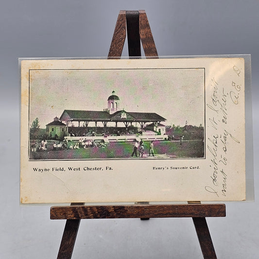Antique 1905 Postcard from Wayne Field, West Chester, PA - Henry's Souvenir Card "Baseball Game"