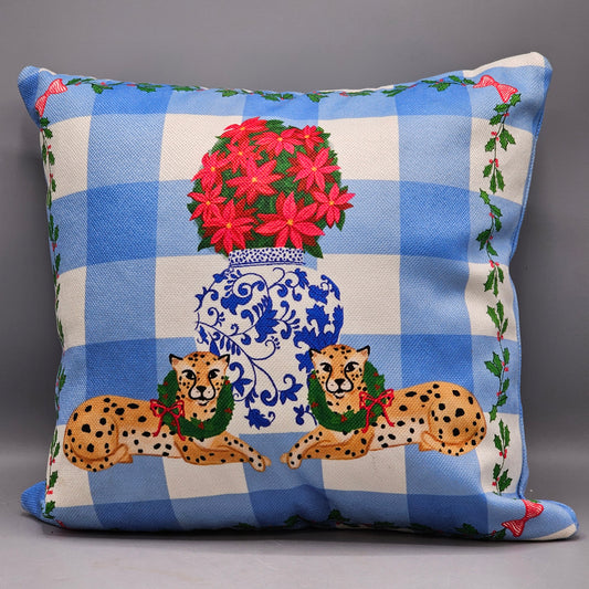 Christmas Cheetah Pillow