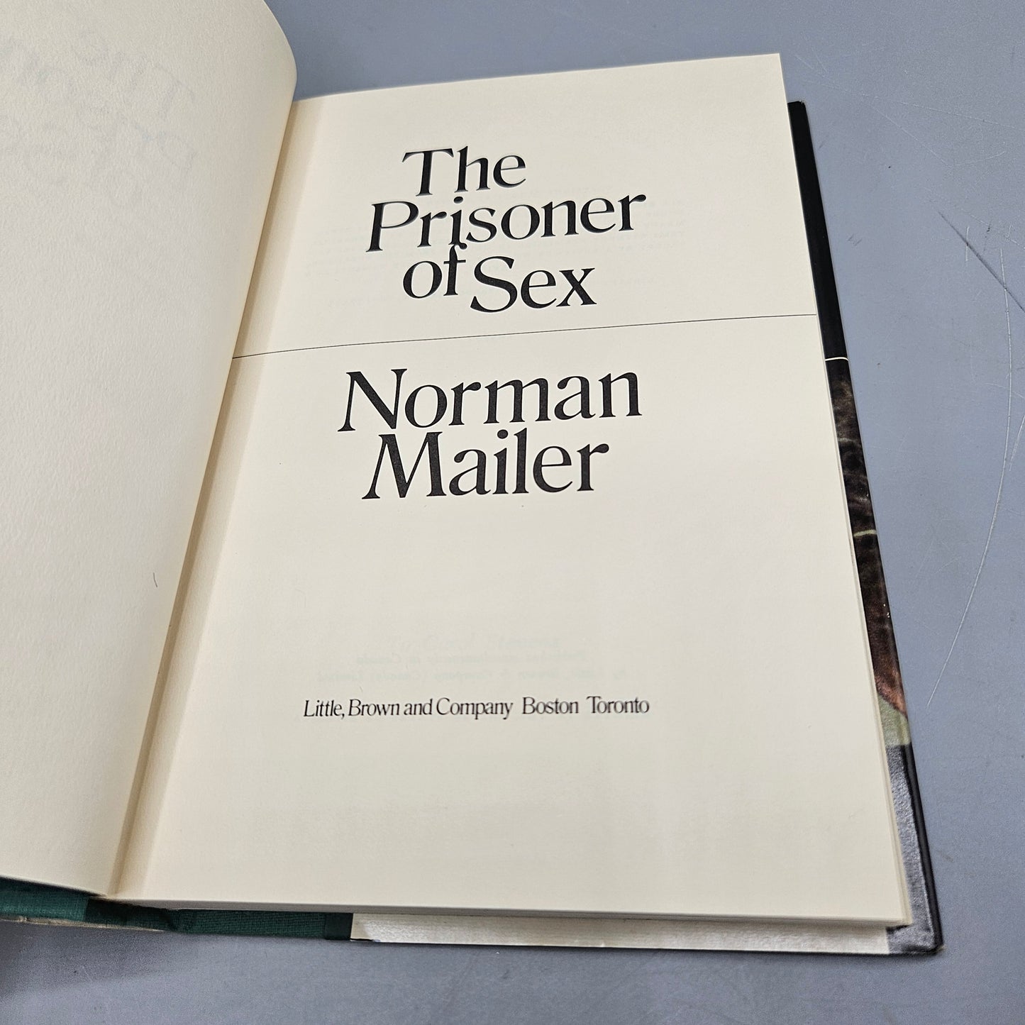 Book: Norman Mailer The Prisoner of Sex Signed