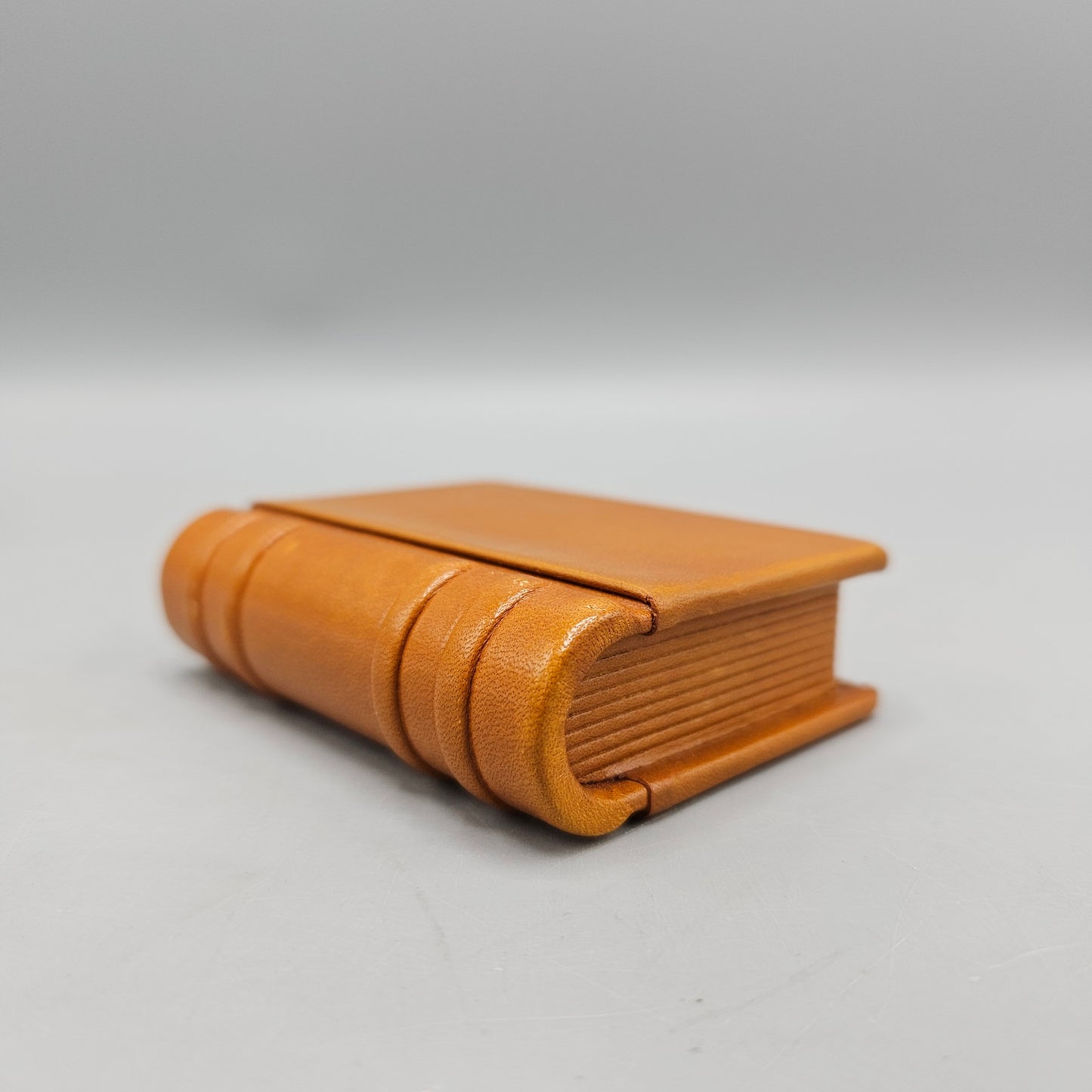 Brown Levenger Book Shaped Leather Paper Weight