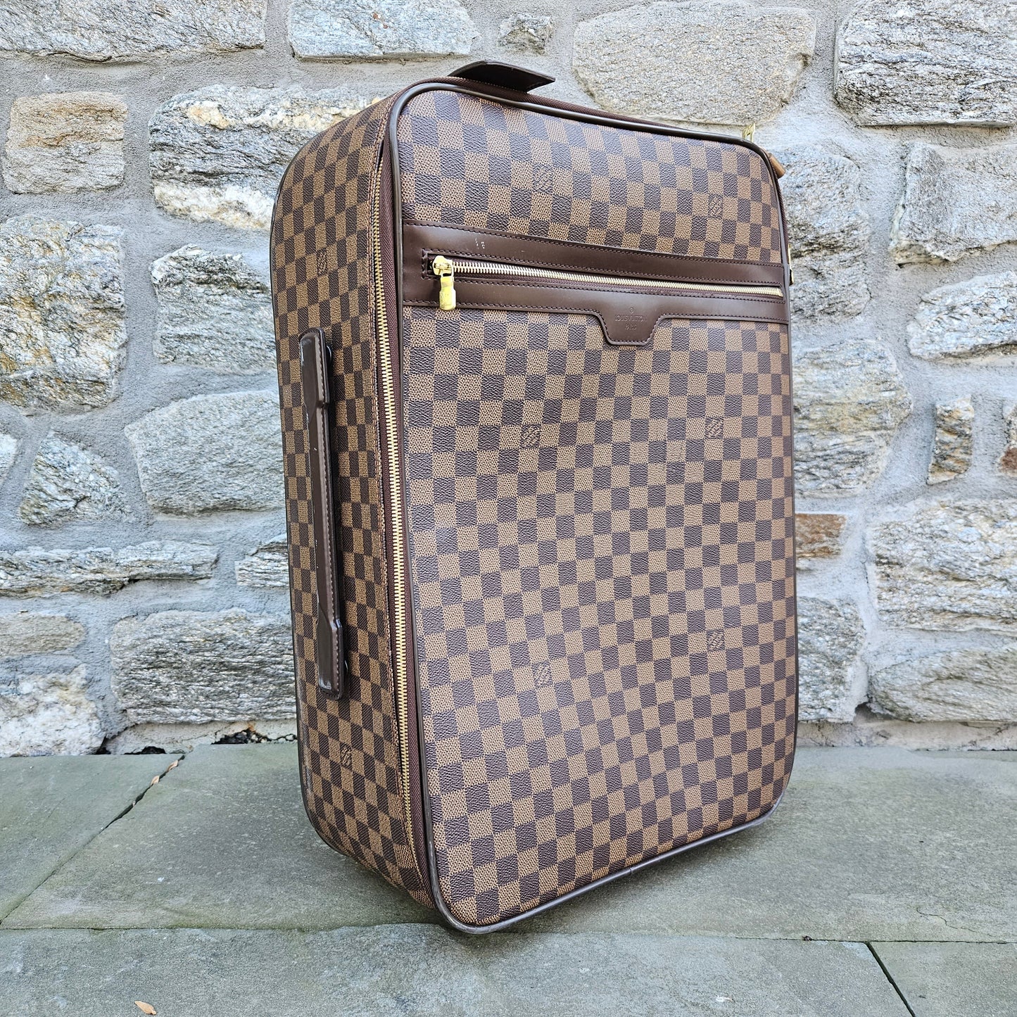 Authentic Louis Vuitton Brown Damier Ebene Pegase Luggage