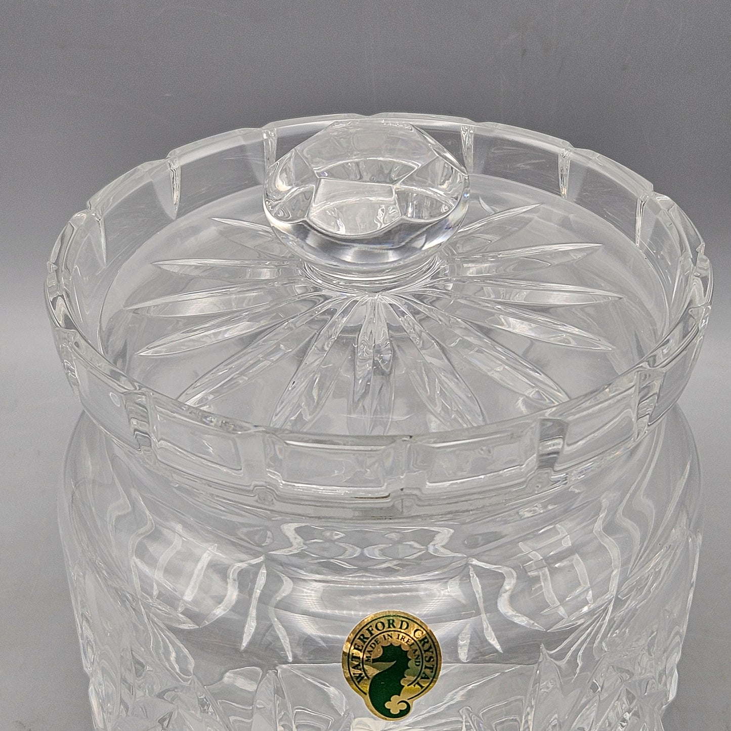 Waterford Crystal Lismore Round Biscuit Barrel with Lid