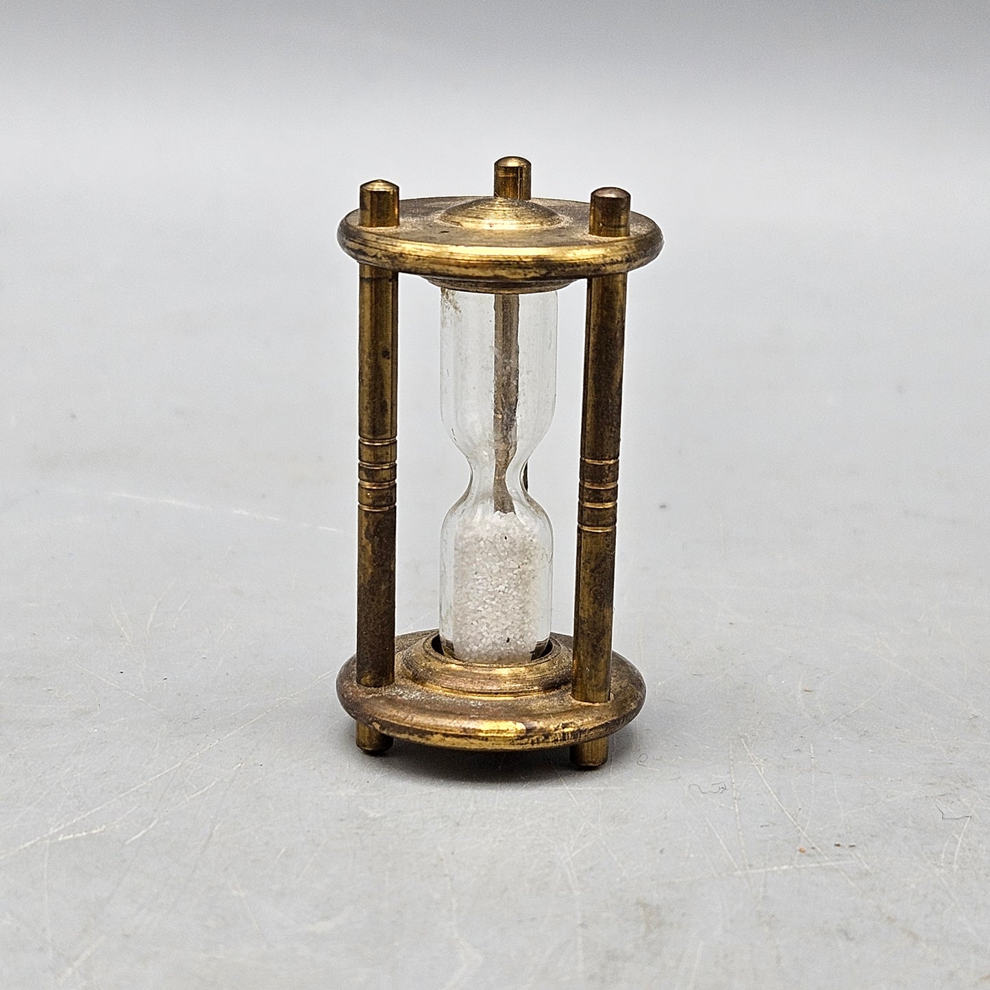 Miniature Brass Hourglass for Dollhouse