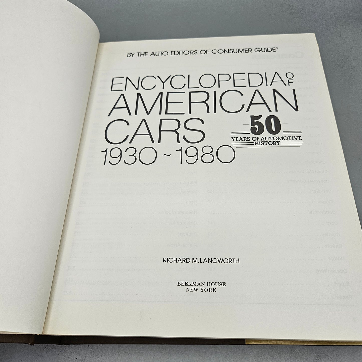 Book: Encyclopedia of American Cars 1930-1980