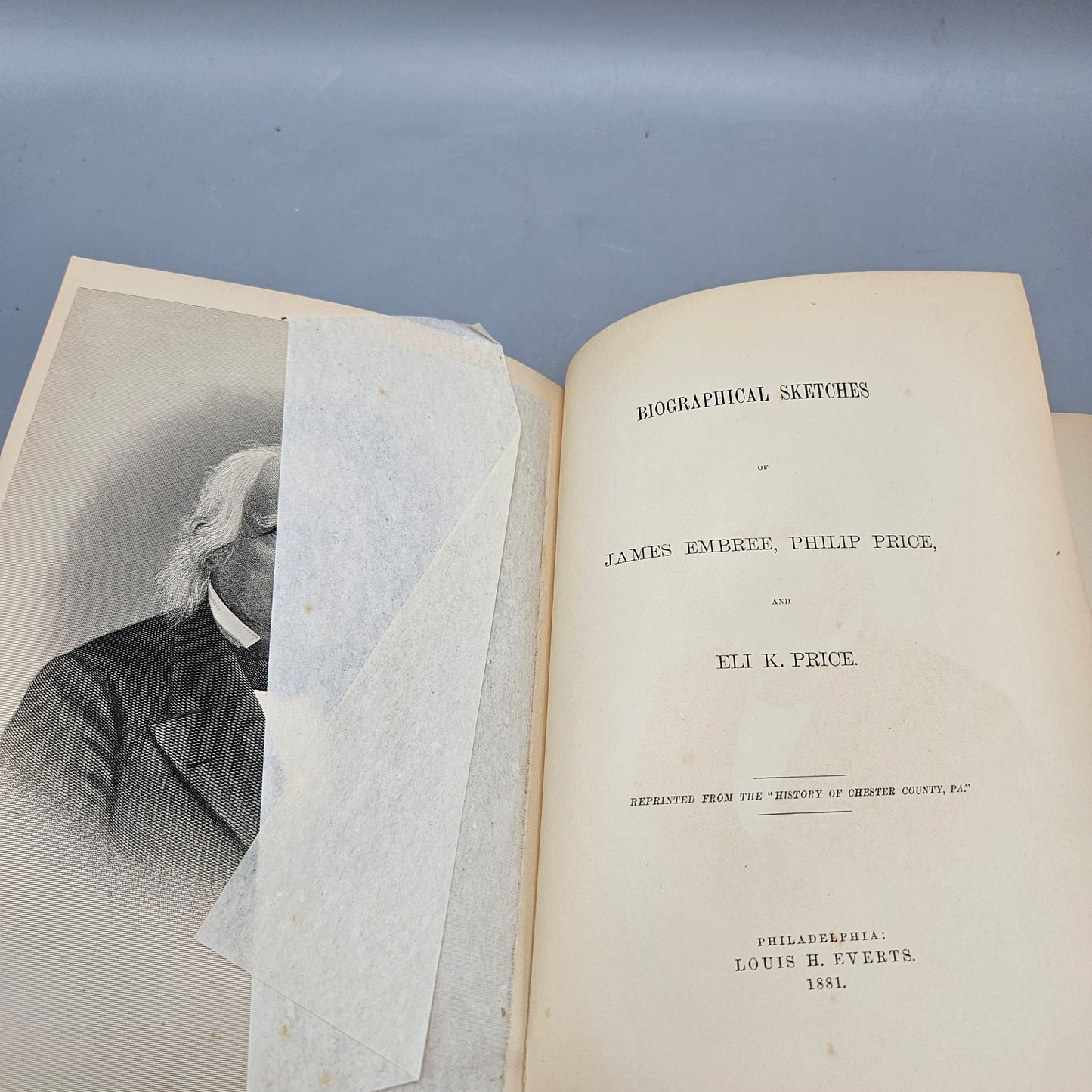 Book: 1881 Biographical Sketches of James Embree, Philip Price & Eli K. Price