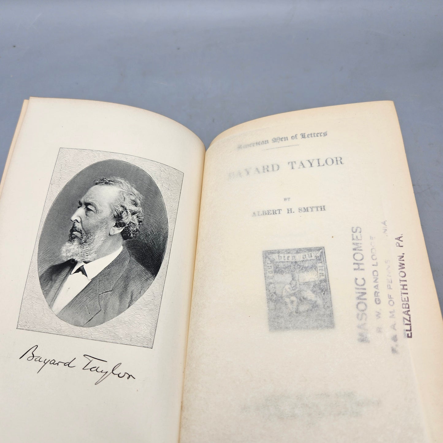 Book: American Men of Letters: Bayard Taylor. By Albert H. Smith. Houghton, Mifflin And Company, Boston, 1896