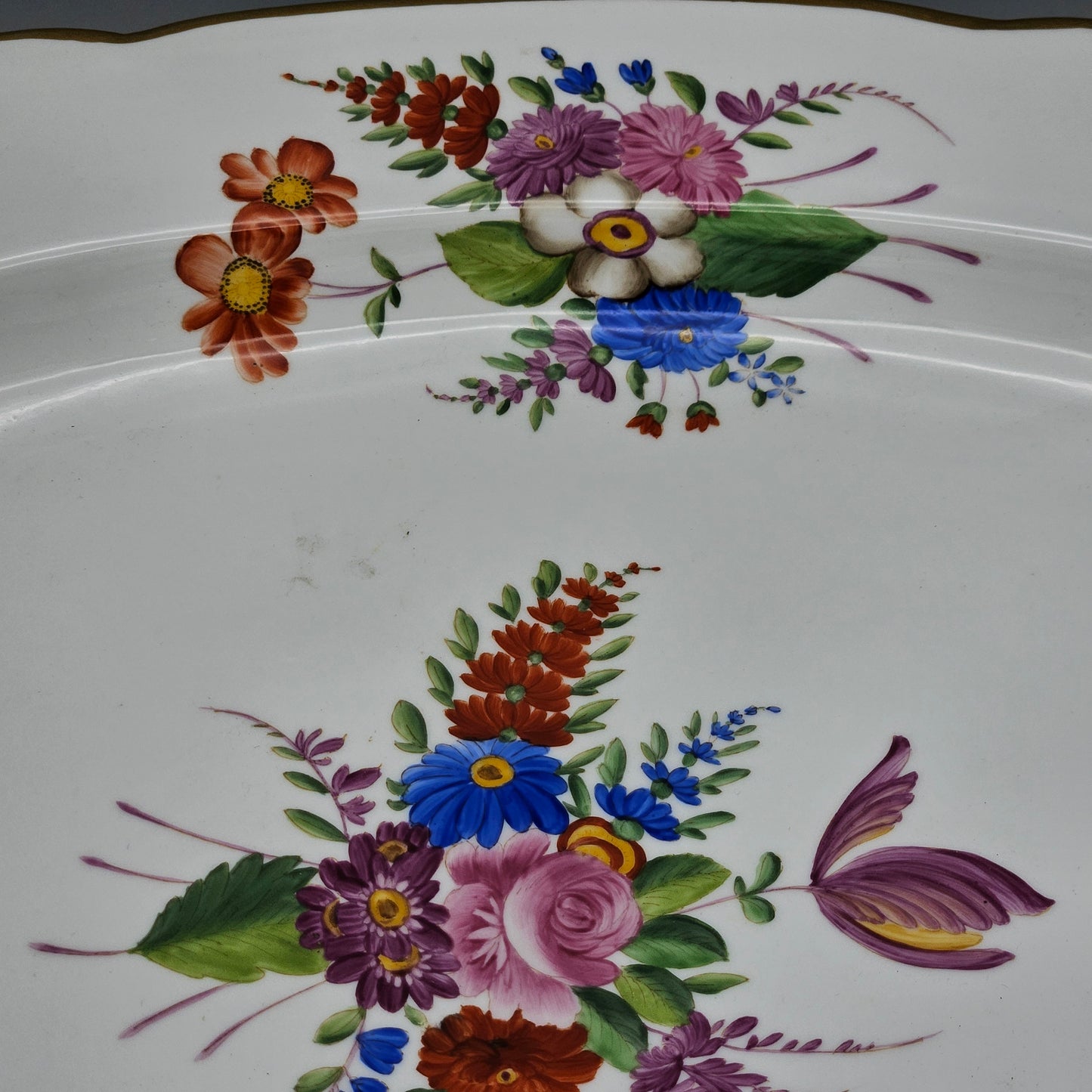 Beautiful Large Floral Chelsea House Porcelain Serving Platter