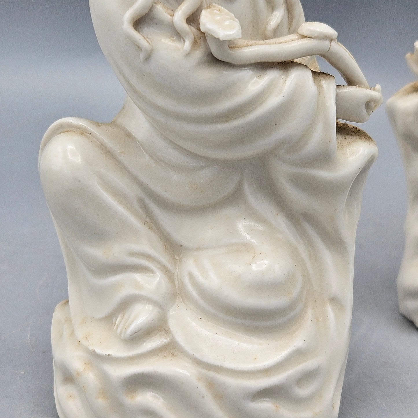 Pair of Vintage Porcelain Chinese Seated Figures
