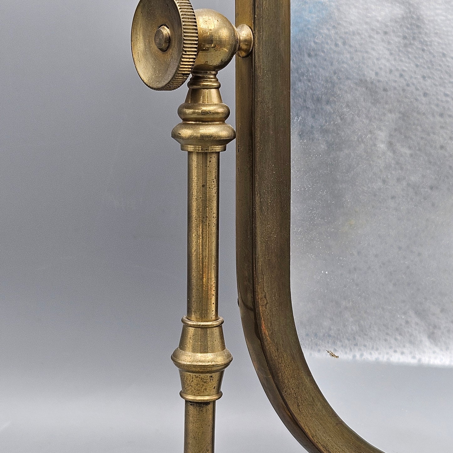 Vintage Petit Brass Cheval Vanity Mirror