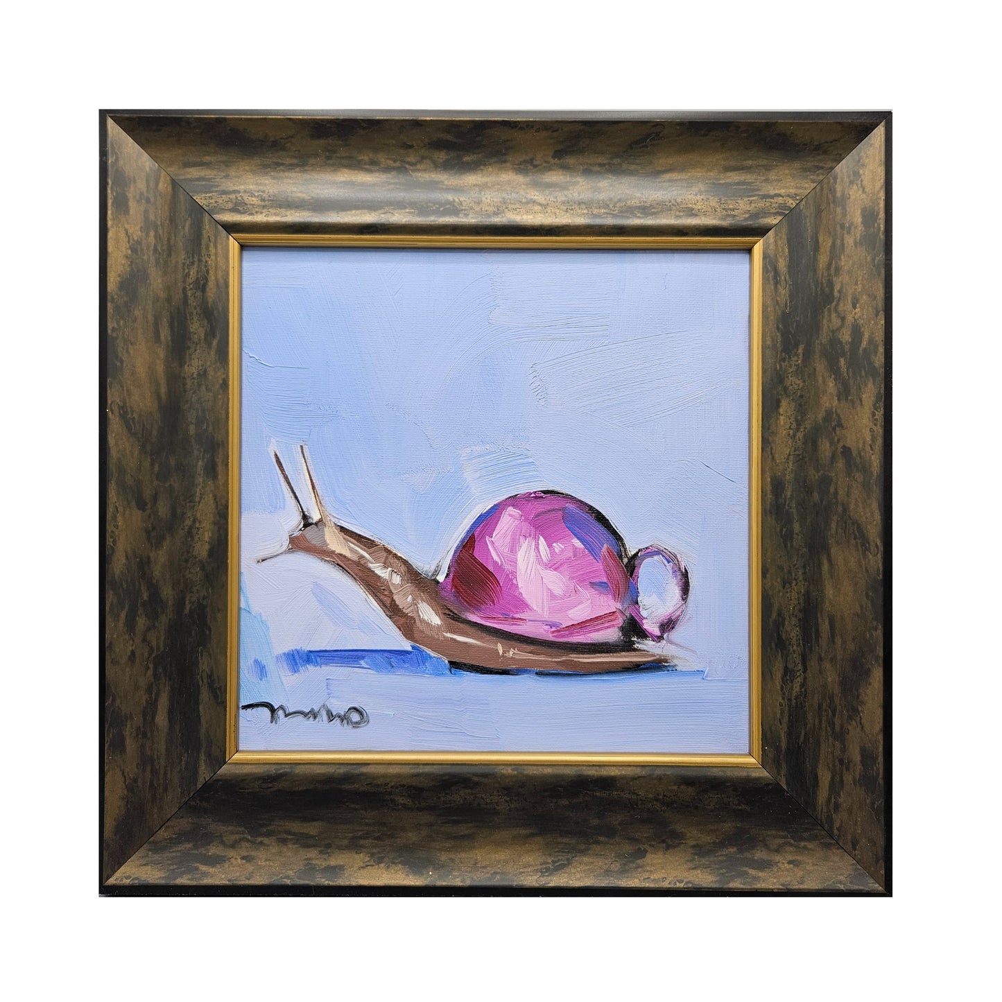 "Tea Cup & Snail" Jose Trujillo Oil Painting on Canvas Painting