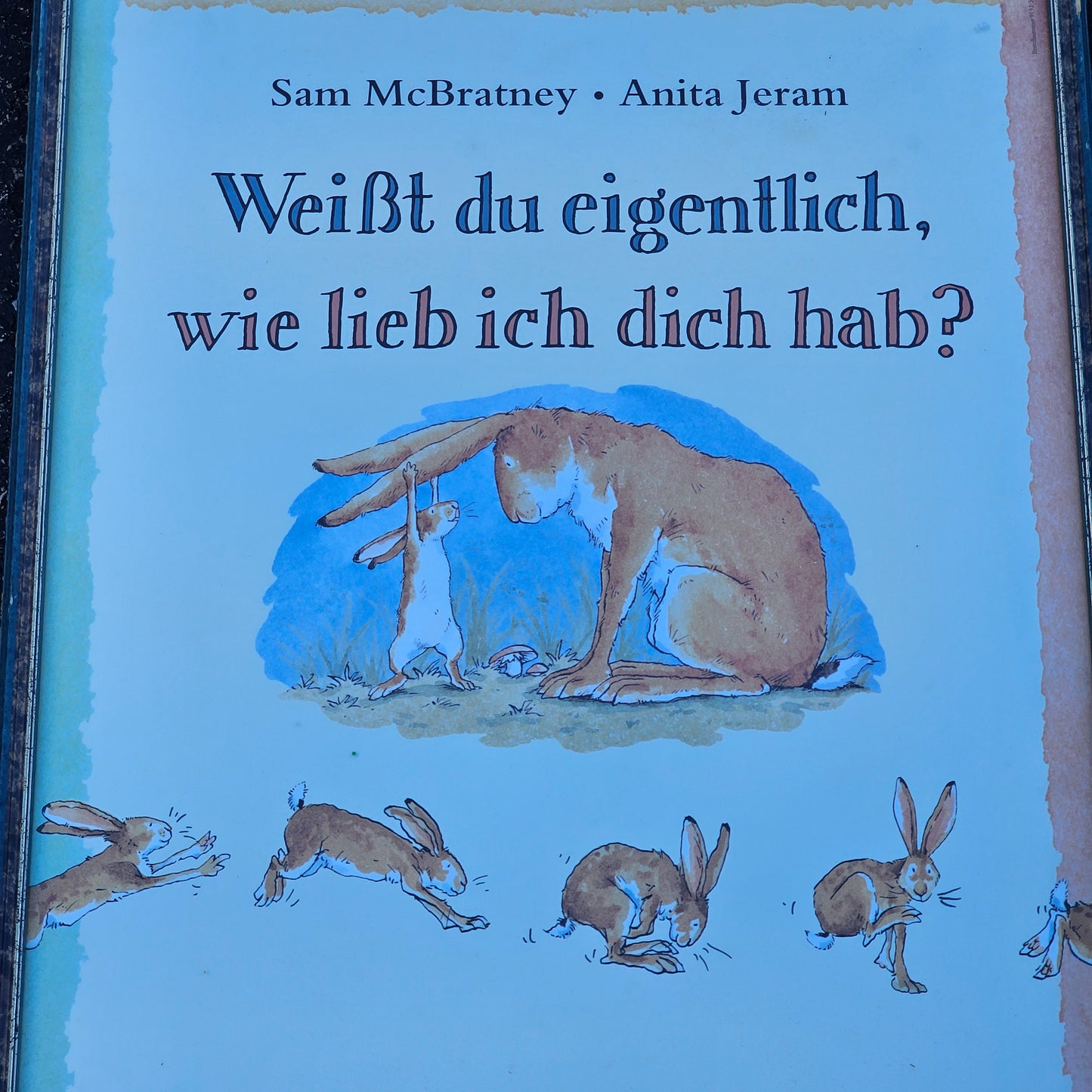 1994 German Poster Guess How Much I Love You Book by Sam McBratney