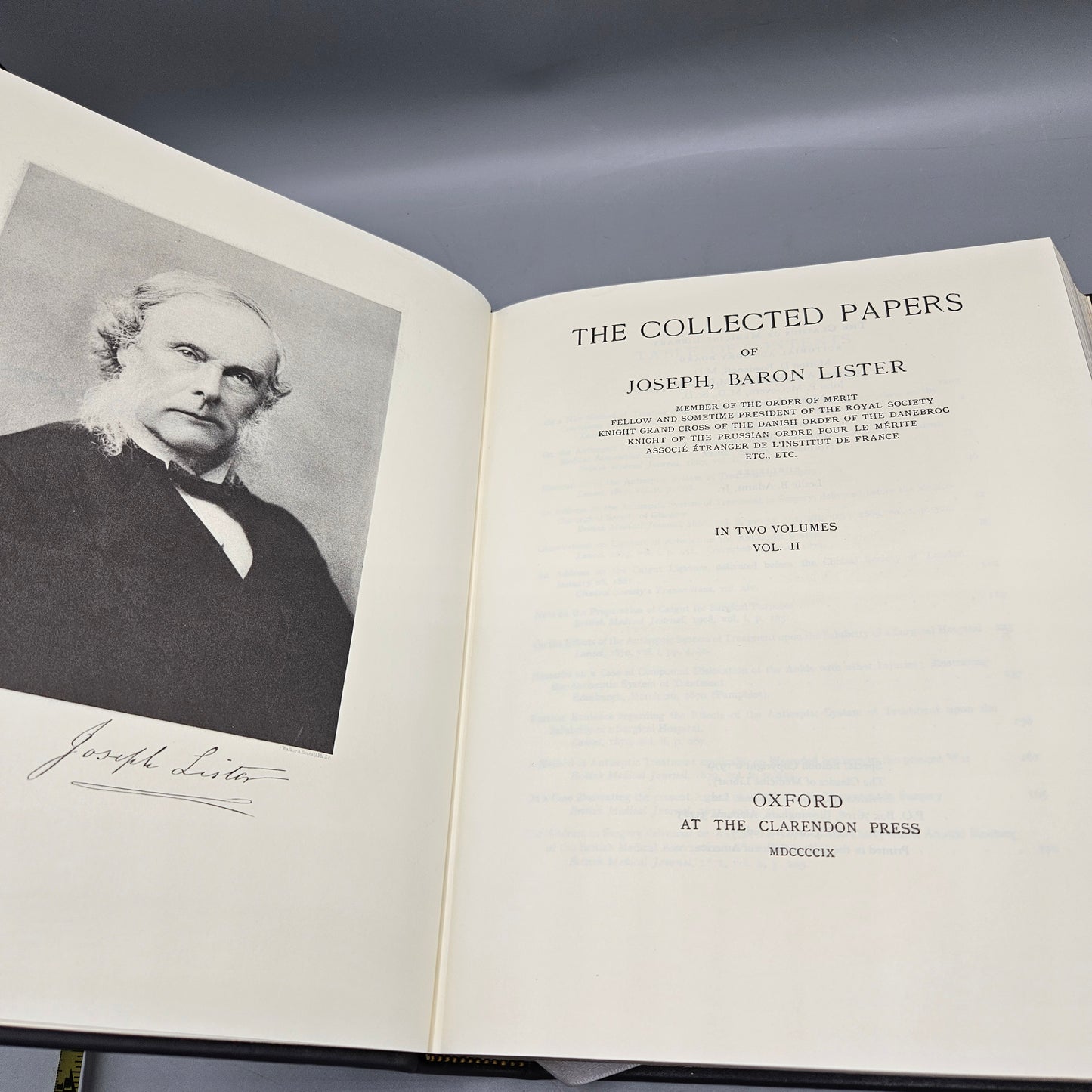 Book: The Collected Papers of Joseph Lister HC The Classics of Medicine Library Volume I & II