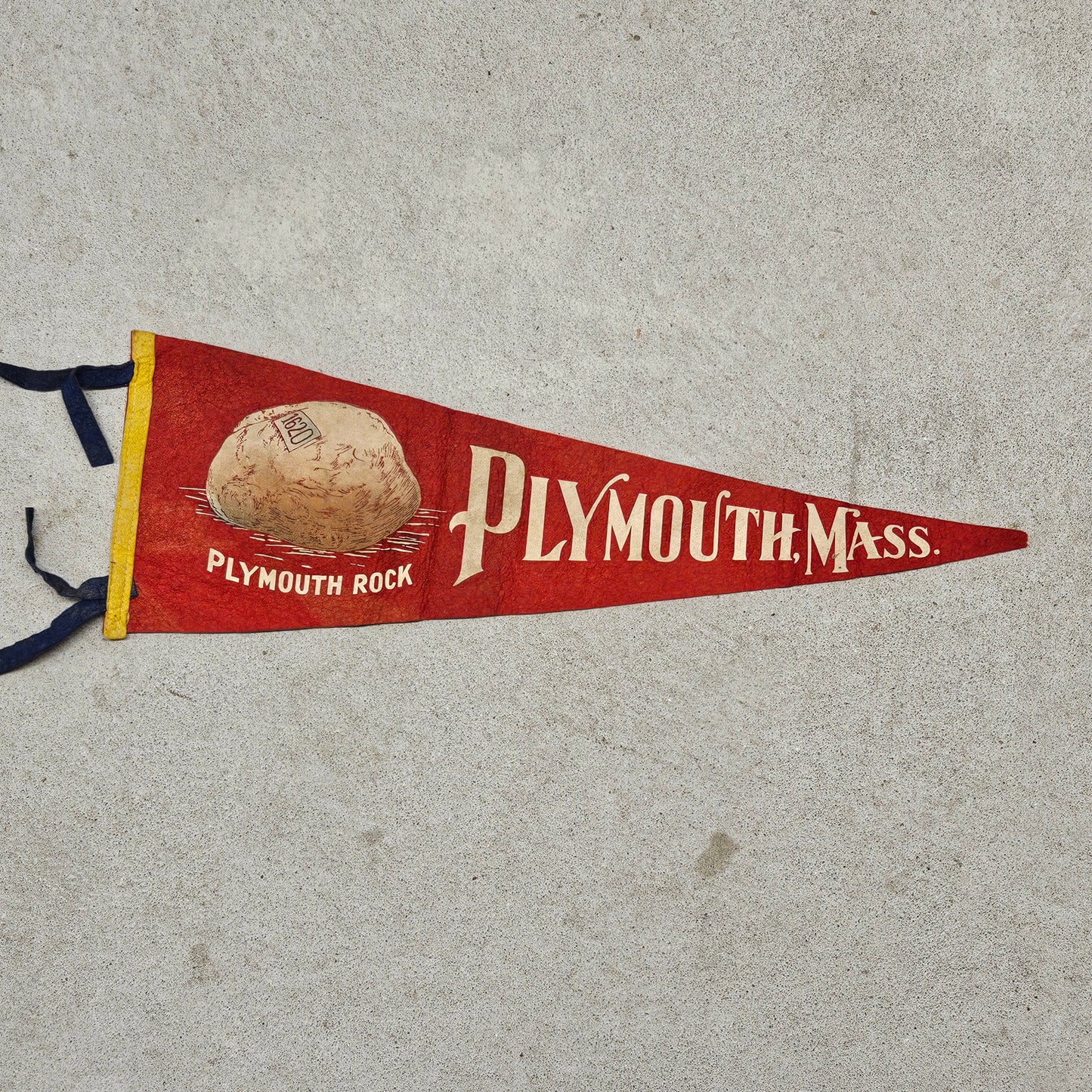 Vintage Plymouth Massachusetts Felt Pendant