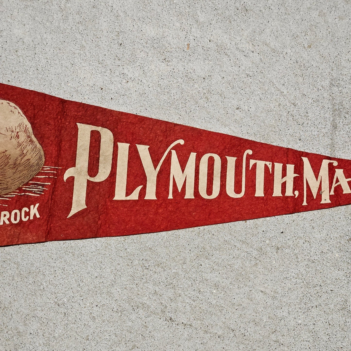 Vintage Plymouth Massachusetts Felt Pendant