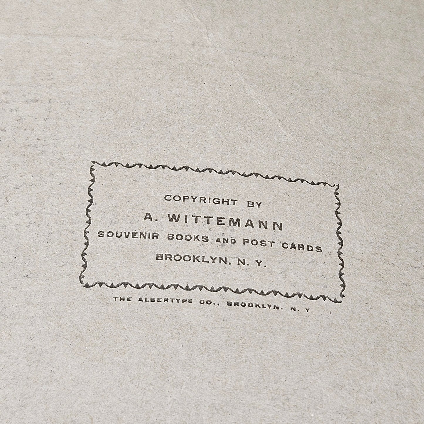 Book: New York Collection of Photographs A. Wittemann Souvenir Books and Post Cards