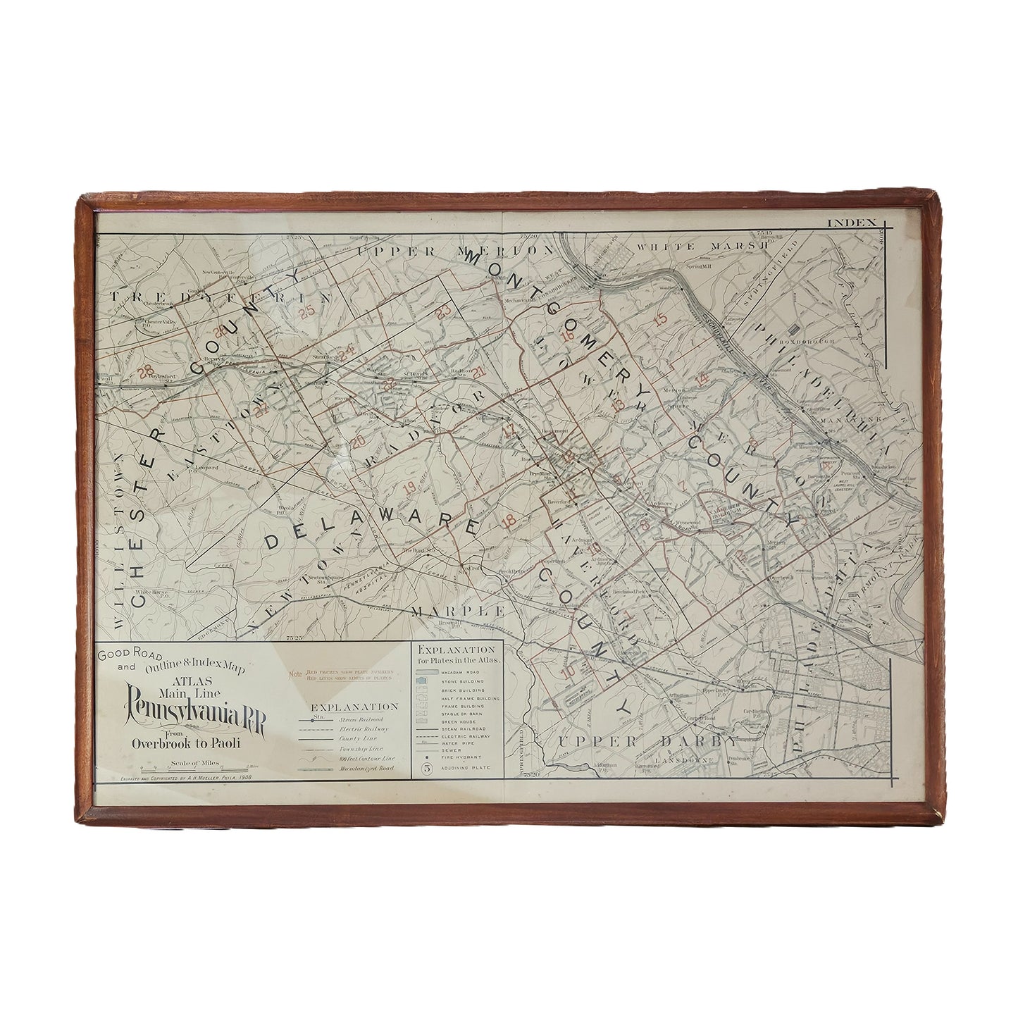 Vintage The Main Line Pennsylvania RR From Overbrook to Paoli Historic