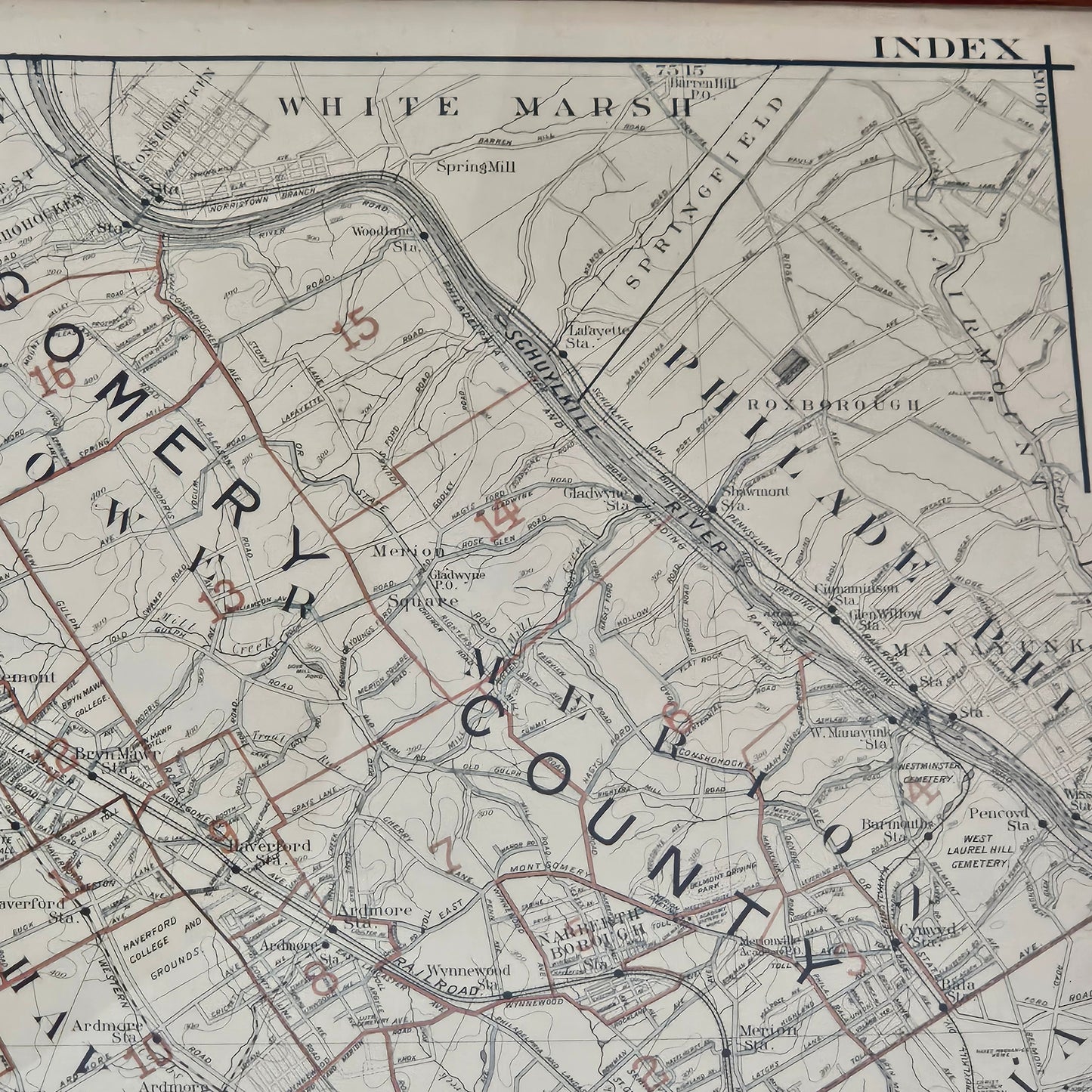Vintage The Main Line Pennsylvania RR From Overbrook to Paoli Historic