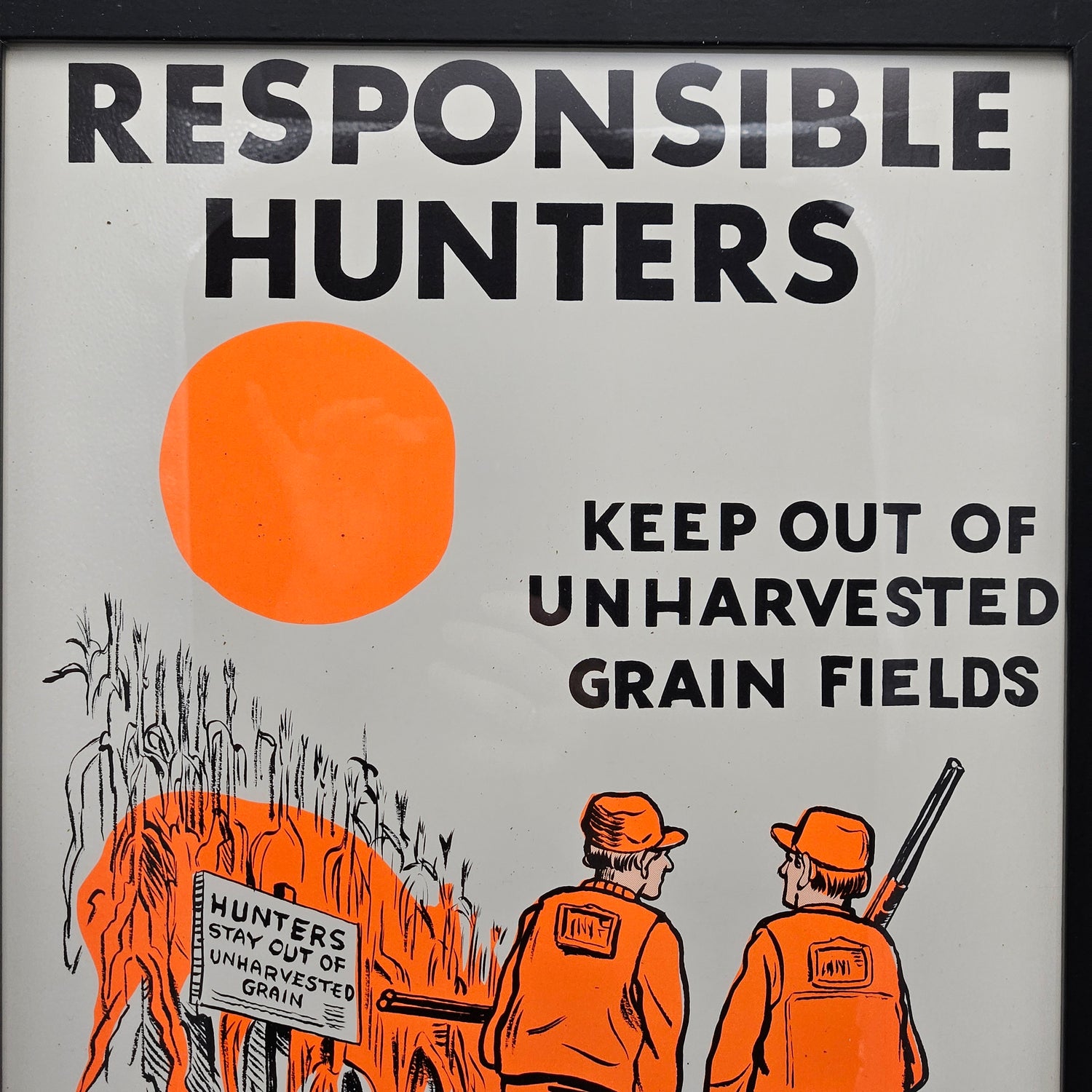 Vintage Framed Pennsylvania Game Commission Responsible Hunters ShopSBH