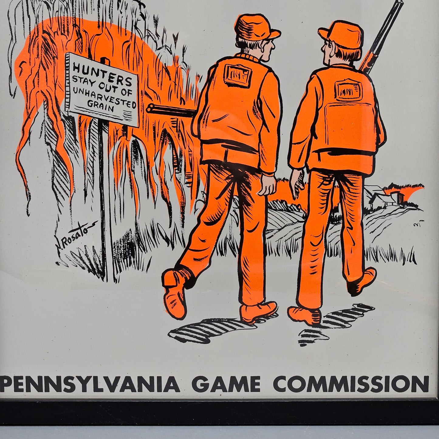 Vintage Framed Pennsylvania Game Commission Responsible Hunters ShopSBH