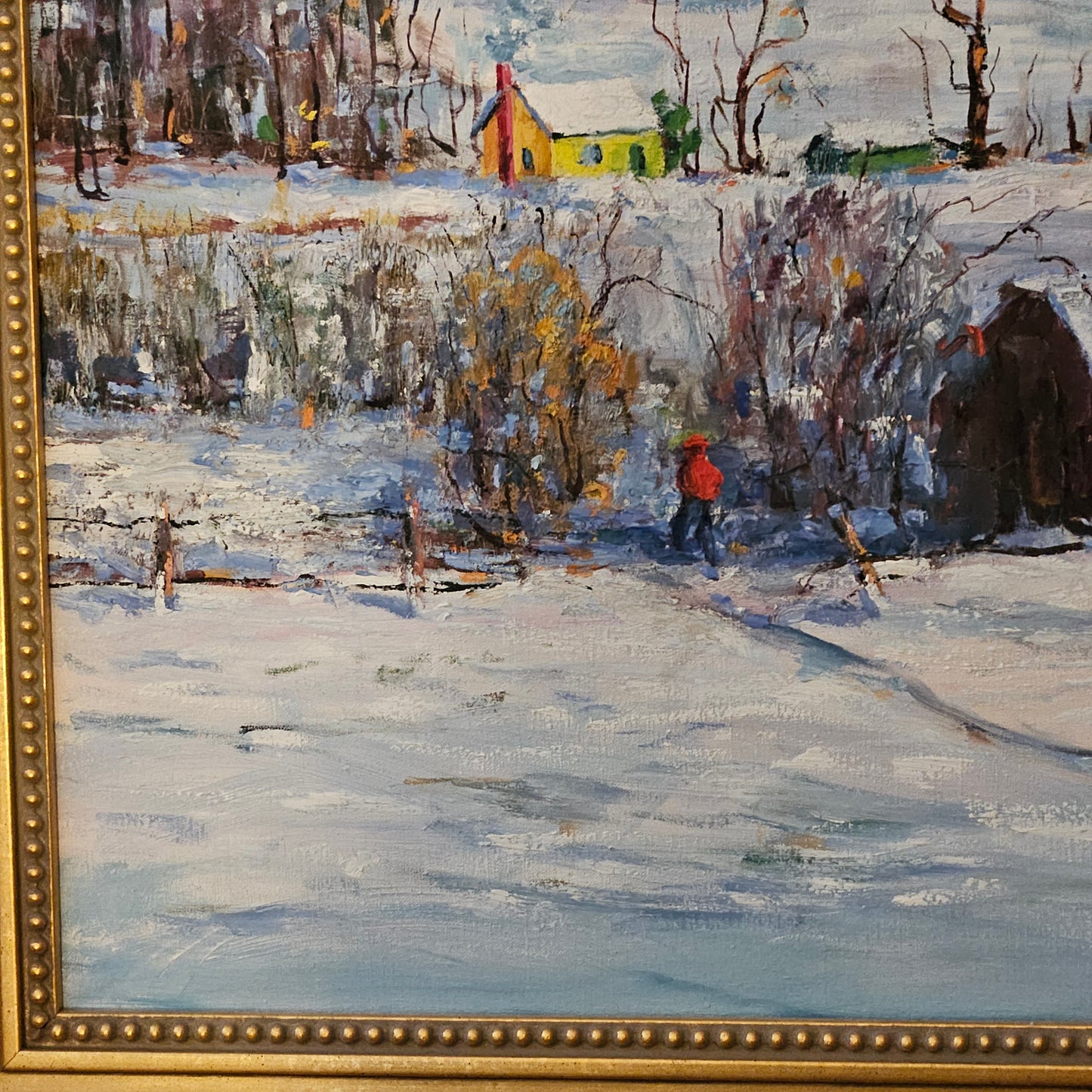 Vintage Signed Oil on Board Painting by Richard Schultz "All Most Home"