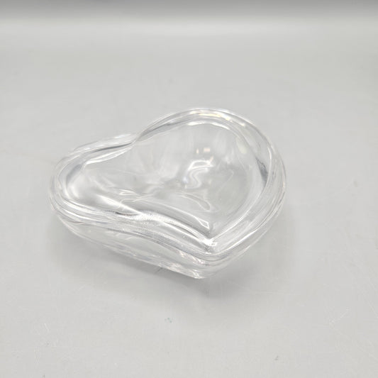 Beautiful Signed Elsa Peretti Glass Heart Trinket Box Tiffany & Co.