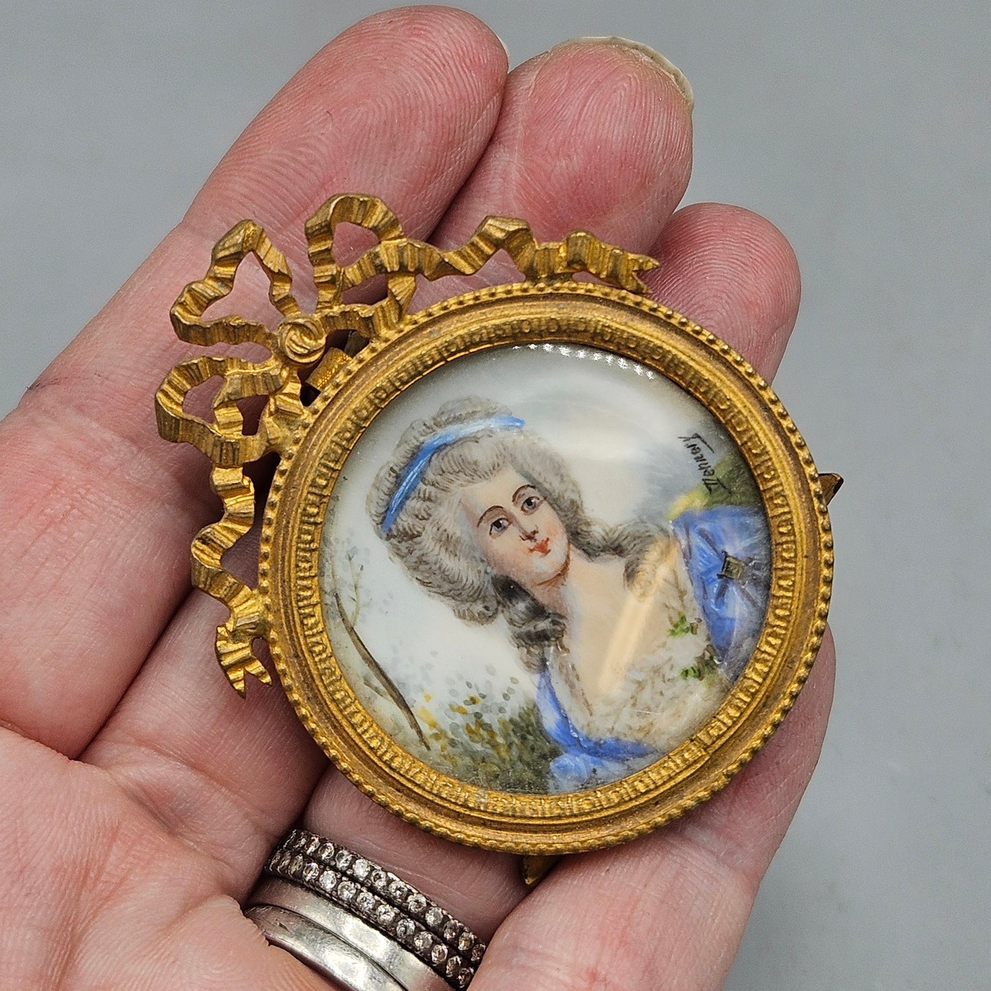 Miniature Painting of Catherine the Great in Omalu Frame