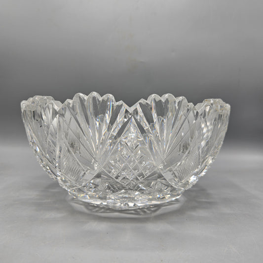 Beautiful Vintage American Cut Glass Crystal Bowl