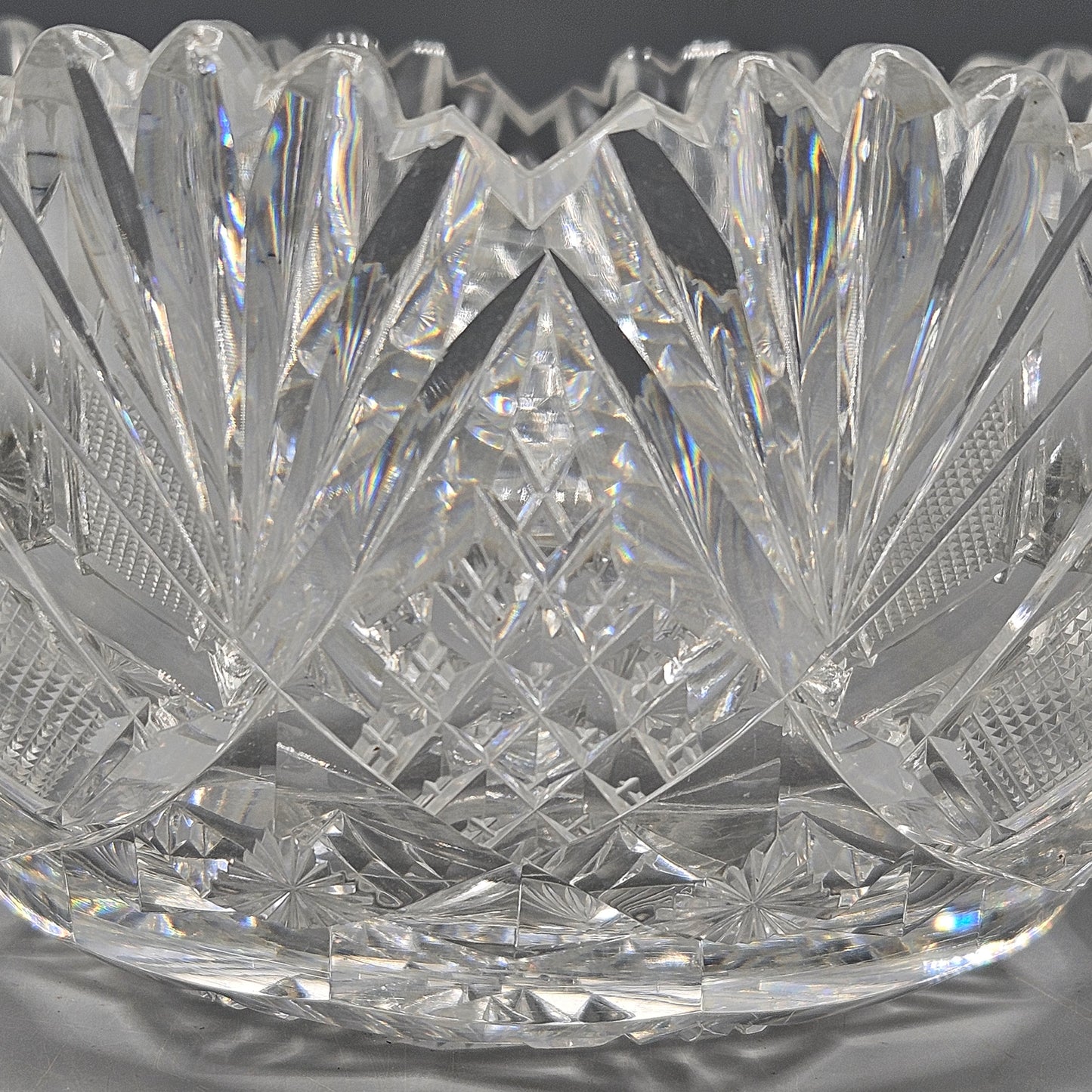 Beautiful Vintage American Cut Glass Crystal Bowl