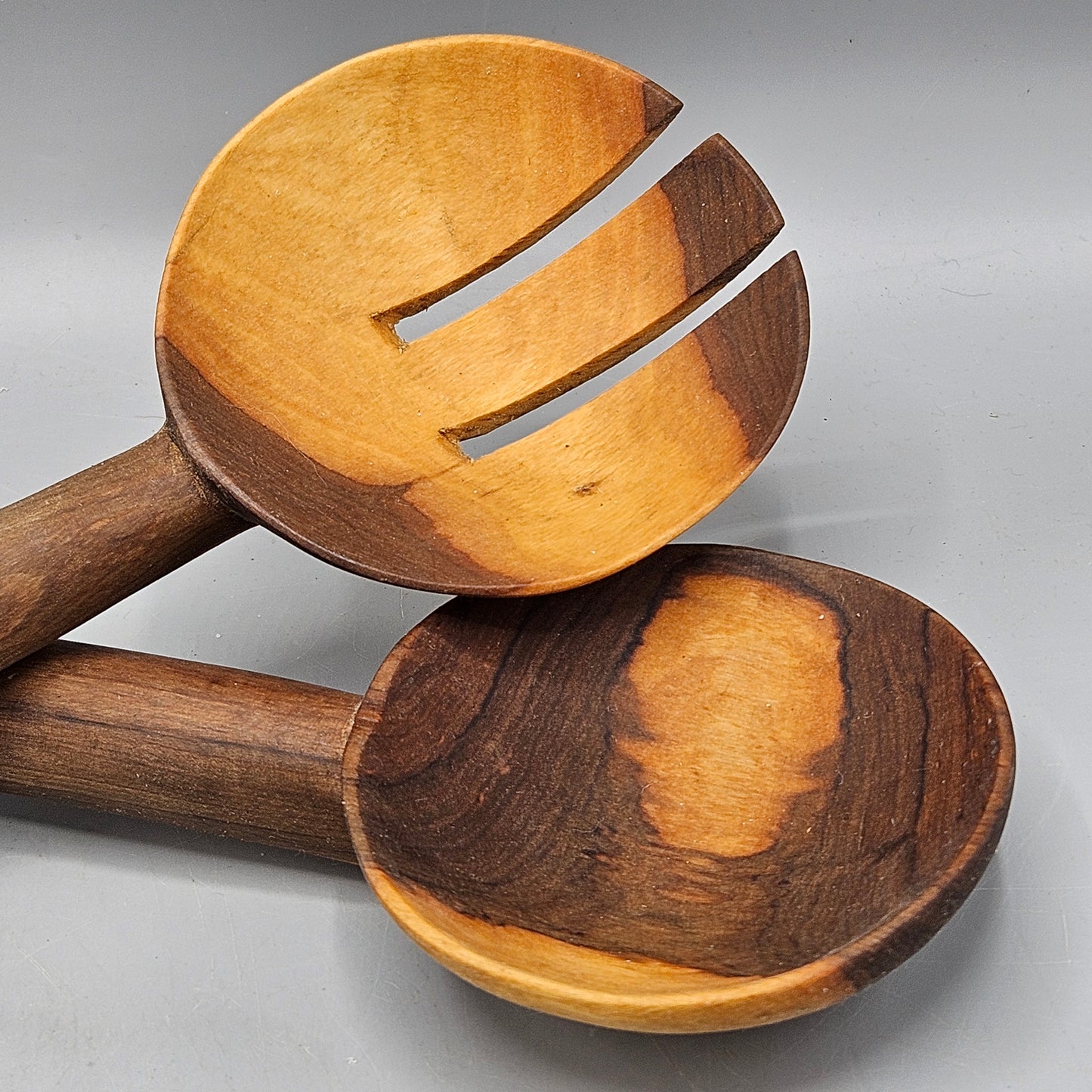 Vintage Handmade African Wooden Salad Servers ShopSBH