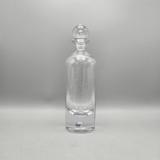 Vintage Scandinavian "Pippi" Crystal Decanter by Kosta Boda with Suspended Bubble