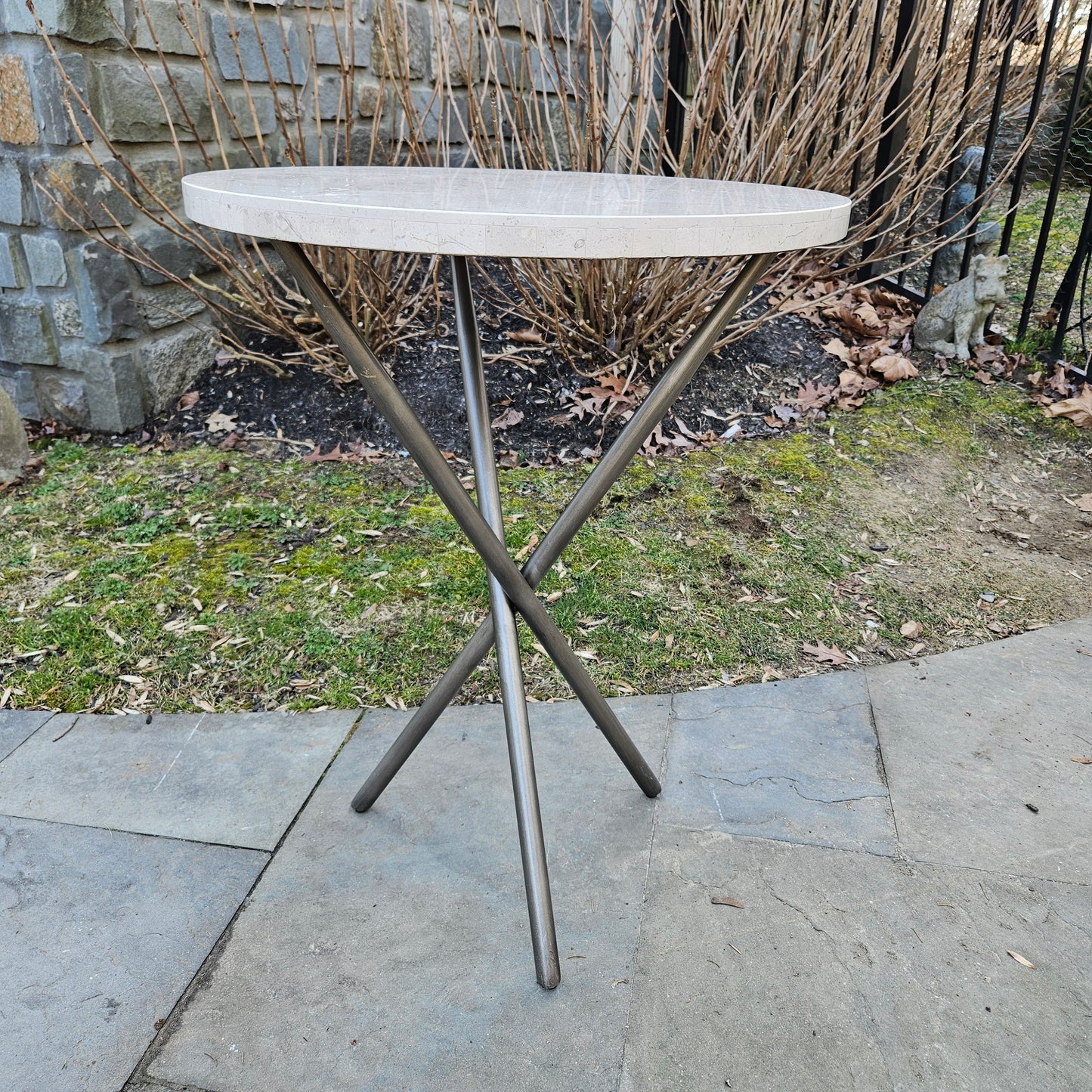 Faux Marble Side Table