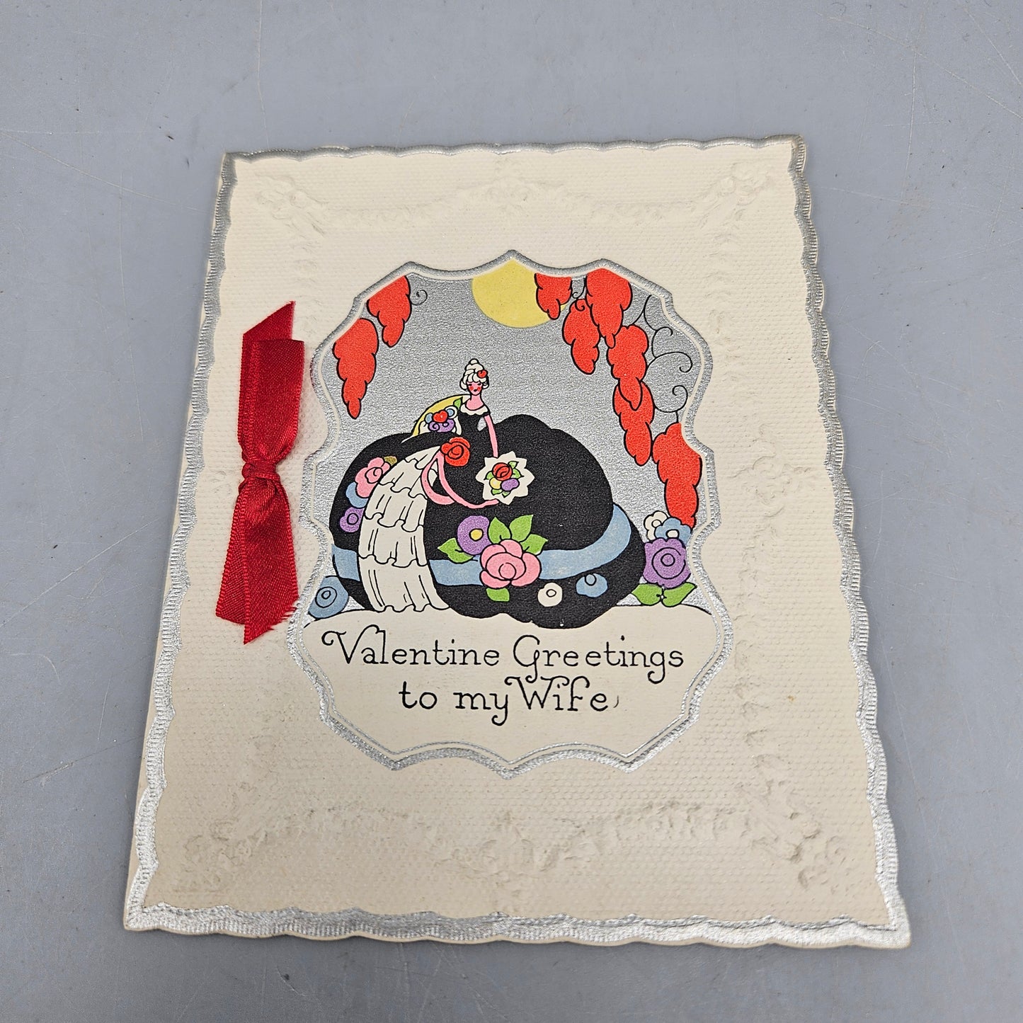 Adorable Vintage Valentine Card "Valentine Greetings to my Wife"