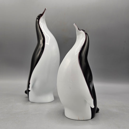 Set of Adorable Murano Style Glass Penguins