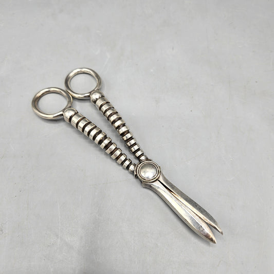 Unique Vintage Silver Grape Scissors