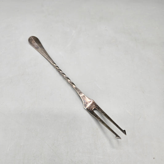 Vintage Christofle Olive Fork with Twisted Handle