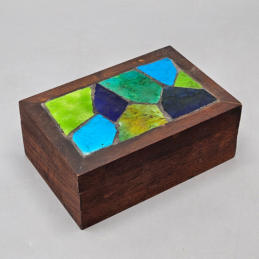 Mid-Century Modern Mosaic Tile Lidded Box by Georges Briard