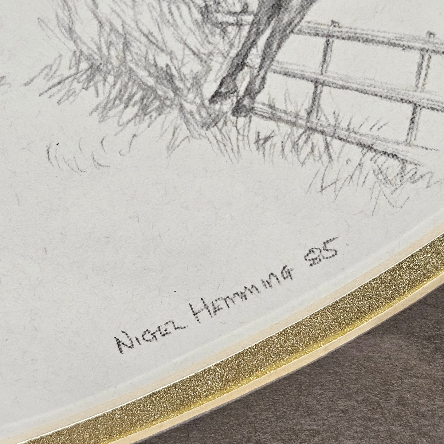 Signed Nigel Hemming Signed in Pencil Fox Hunting Artwork