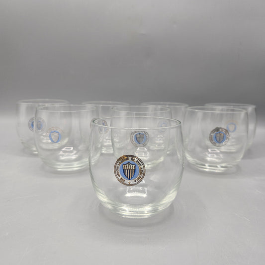 Set of 8 The Union League of Philadelphia Small Glass Tumblers